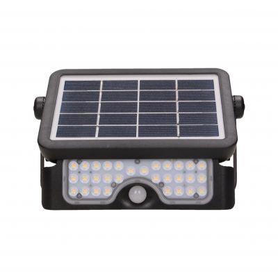 LUX LED 5W, naświetlacz solarny z czujnikiem ruchu 500lm, IP65, 4000K, 2x1500mAh, czarny AD-SL-6108BLR4 ORNO (AD-SL-6108BLR4)