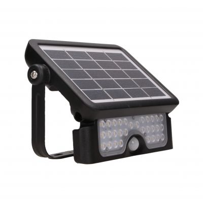 LUX LED 5W, naświetlacz solarny z czujnikiem ruchu 500lm, IP65, 4000K, 2x1500mAh, czarny AD-SL-6108BLR4 ORNO (AD-SL-6108BLR4)