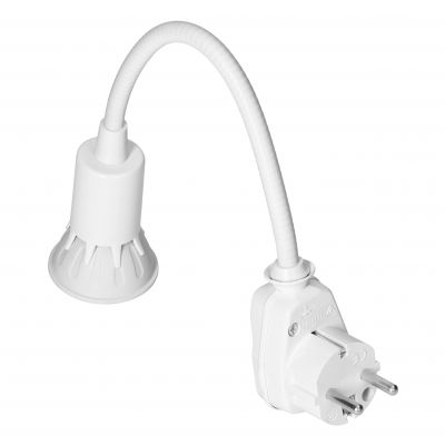 Lampka wtyczkowa z żarówką LED, biała AWA-LW/BI ORNO (AWA-LW/BI)
