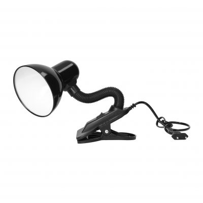 LATSA, lampa biurkowa z klipsem, 40W, E27, stal + tworzywo, czarna DL-3/B ORNO (DL-3/B)