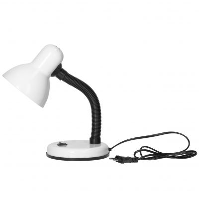 FUPI, lampa biurkowa, 40W, E27, stal + tworzywo, biała DL-4/W ORNO (DL-4/W)