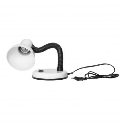 FUPI, lampa biurkowa, 40W, E27, stal + tworzywo, biała DL-4/W ORNO (DL-4/W)