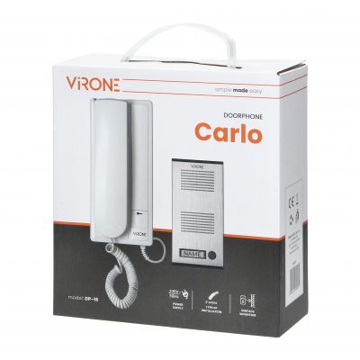 Zestaw domofonowy jednorodzinny, natynkowy, CARLO ORNO (DP-16)
