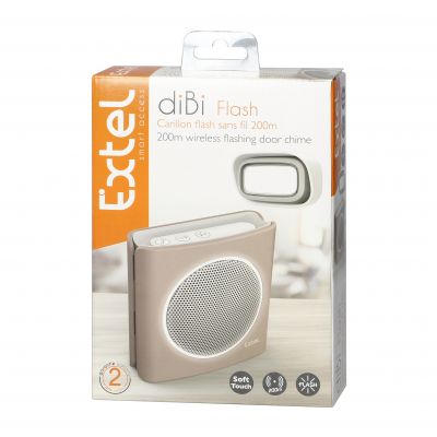EXTEL diBi Flash Soft, dzwonek bezprzewodowy, bateryjny, 6 dźwięków, zakres działania 200m, soft tou ORNO (EXTEL081739)