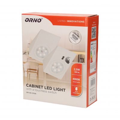 Zestaw opraw meblowych LED z bezdotykowym wyłącznikiem OR-AE-13108 ORNO (OR-AE-13108)