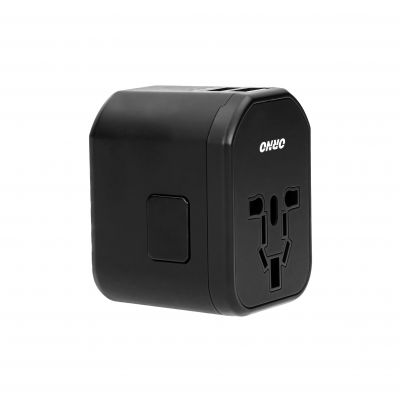 GOworld USB uniwersalny adapter podróżny do ponad 200 krajów świata, 100-240V, 8A, 2 x USB, 5V 2,4A OR-AE-13174 ORNO (OR-AE-13174)