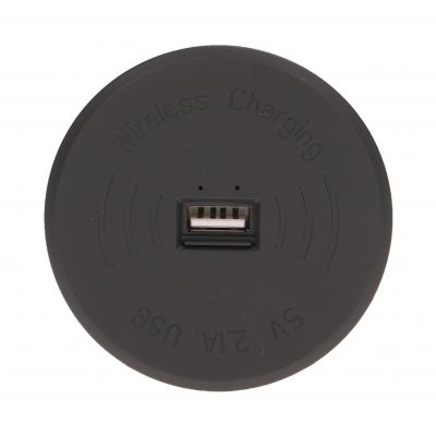Bezprzewodowa ładowarka indukcyjna z dodatkowym portem USB, czarna OR-AE-1367/B ORNO (OR-AE-1367/B)