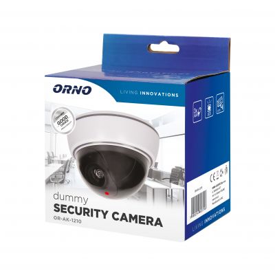 Atrapa kopułkowej kamery monitorującej bez podczerwieni CCTV, bateryjna ORNO (OR-AK-1210)