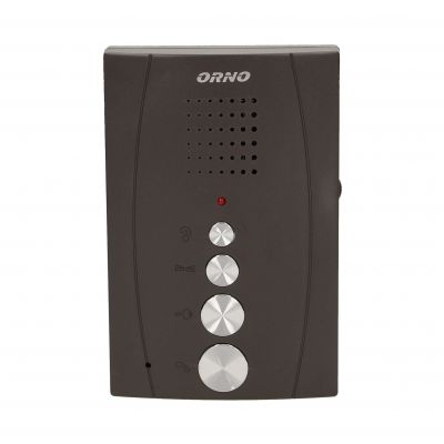 Zestaw domofonowy jednorodzinny z interkomem, bezsłuchawkowy, czarny ELUVIO INTERCOM OR-DOM-RE-920/B ORNO (OR-DOM-RE-920/B)