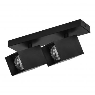 KUBAR SP 2, oprawa ścienno-sufitowa, GU10 max. 2x35W, IP20, czarna (AD-OP-6510BGU10)