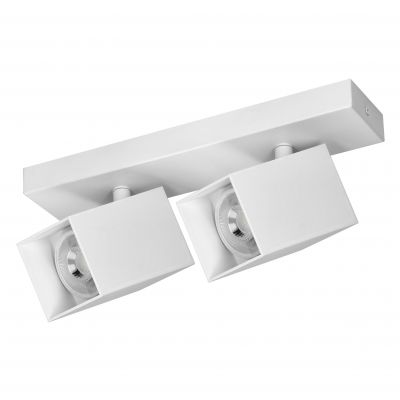 KUBAR SP 2, oprawa ścienno-sufitowa, GU10 max. 2x35W, IP20, biała (AD-OP-6510WGU10)