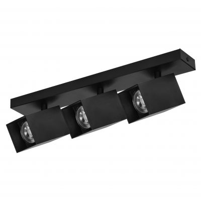 KUBAR SP 3, oprawa ścienno-sufitowa, GU10 max. 3x35W, IP20, czarna (AD-OP-6511BGU10)