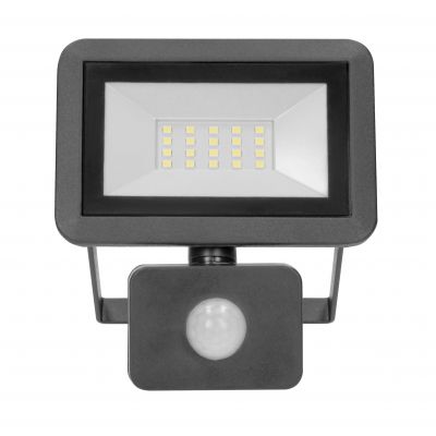 BULLED S 20W naświetlacz LED z PIR, 1600lm, IP44, 4000K, Alu+szkło (OR-NL-6136BLR4)