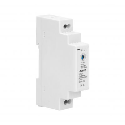 Zasilacz na szynę DIN 12VDC, 1,25A, 15W, szerokość 1 moduł ORNO (OR-PSU-1642)