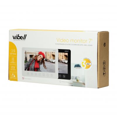 Wideo monitor bezsłuchawkowy, kolorowy, LCD 7” do zastosowania w systemach VIBELL, biały ORNO (OR-VID-EX-1057MV/W)
