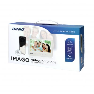 Zestaw wideodomofonowy, bezsłuchawkowy, kolor, LCD 7 cal biały, IMAGO ORNO (OR-VID-MC-1059/W)