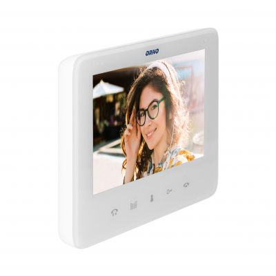 Wideo monitor bezsłuchawkowy, kolorowy, LCD 7 cal do zestawów z serii INDI i SCUTI, otwieranie bramy, ORNO (OR-VID-VP-1069MV/W)
