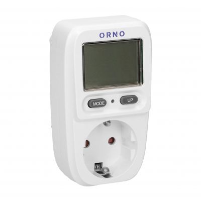 Watomierz, kalkulator energii z wyświetlaczem LCD, wersja Schuko OR-WAT-419(GS) ORNO (OR-WAT-419(GS))