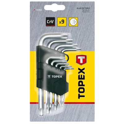 Klucze Torx T10-T50 zestaw 9szt, TOPEX 35D960 GTX (35D960)