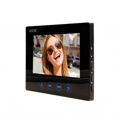 Zestaw wideodomofonowy bezsłuchawkowy monitor 7 LCD, czarny, IP44, PLUTON 7 VDP-51 ORNO (VDP-51)