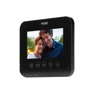 Zestaw wideodomofonowy bezsłuchawkowy, kolor, 4,3 cal LCD, z czytnikiem breloków zbliżeniowych, czarny, ORNO (VDP-62)