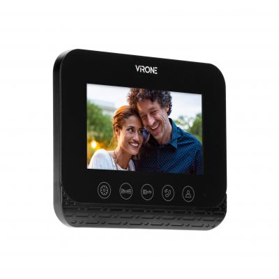 Zestaw wideodomofonowy bezsłuchawkowy, kolor, 4,3" LCD, z czytnikiem breloków zbliżeniowych, czarny, VDP-62 ORNO (VDP-62)