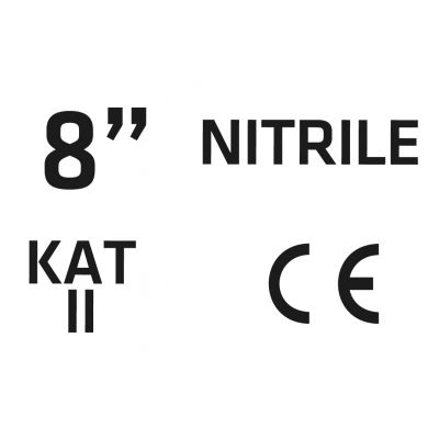 Rękawice ogrodowe pokryte nitrylem rozmiar 8 VERTO 97H151 GTX (97H151)