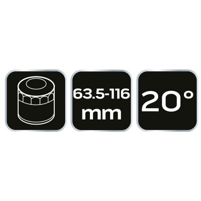 Klucz odgięty szczypcowy (20°) do filtrów oleju 63.5 - 116 mm 11-240 NEO (11-240)