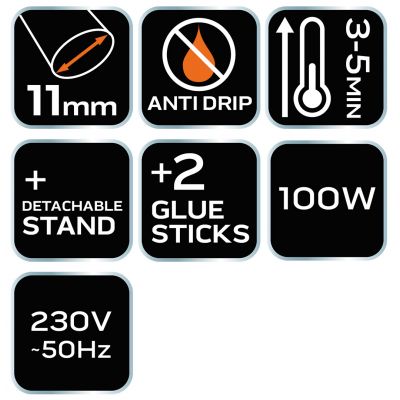 Pistolet klejowy 11mm 100W 17-097 NEO TOOLS GTX (17-097)