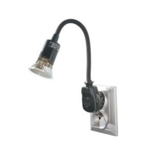 Lampka wtyczkowa z żarówką LED, czarna AWA-LW/CZ ORNO (AWA-LW/CZ)