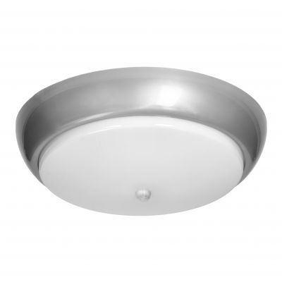 KOKO oprawa LED 12W z czujnikiem ruchu PIR 3000K, 1100lm, srebrna-polipropylen, klosz matowy-poliwęg AD-PL-6257GLPMR3 ORNO (AD-PL-6257GLPMR3)