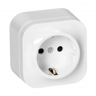 Gniazdo pojedyncze natynkowe ToDo 2P+Z Sch. IP20,biały,10szt (OR-OE-7205(GS)/W/10)