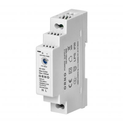 Zasilacz na szynę DIN 24VDC, 0,63A, 15W, szerokość 1 moduł ORNO (OR-PSU-1646)