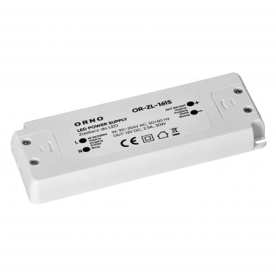 Zasilacz LED do taśm 12V DC 30W 2,5A IP20 OR-ZL-1615 ORNO (OR-ZL-1615)