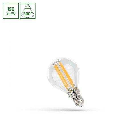 LED KULKA E-14 230V 4W COG NW CLEAR  WOJ+14334 Spectrum Led (WOJ+14334)