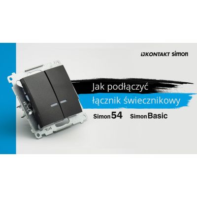 Simon Basic Łącznik świecznikowy 10A 250V szybkozłączka satynowy BMW5.01/29 KONTAKT (BMW5.01/29)