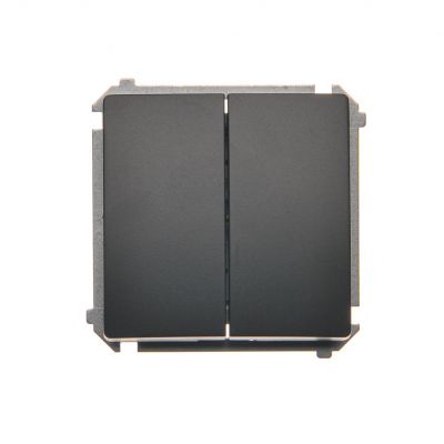 Simon Basic Łącznik schodowy podwójny 10A 250V zaciski śrubowe grafit matowy BMW6/2.01/28 KONTAKT (BMW6/2.01/28)