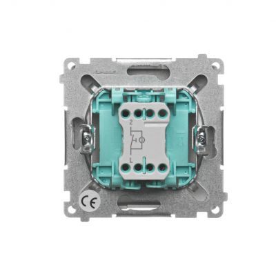 Simon Basic Przycisk światło z podświetleniem LED na 24V 10A 24V szybkozłączka srebrny mat BMS1L24V.01/43 BMS1L24V.01/29 KONTAKT (BMS1L24V.01/29)