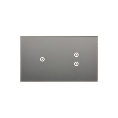 Simon 54 Touch Panel dotykowy S54 Touch 2 moduły 1 pole dotykowe + 2 pola dotykowe pionowe srebrna mgła DSTR213/71 (DSTR213/71)