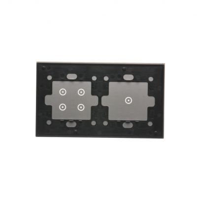 Simon 54 Touch Panel dotykowy S54 Touch 2 moduły 1 pole dotykowe + 4 pola dotykowe srebrna mgła DSTR214/71 KONTAKT (DSTR214/71)