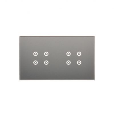 Simon 54 Touch Panel dotykowy S54 Touch 2 moduły 4 pola dotykowe + 4 pola dotykowe srebrna mgła DSTR244/71 (DSTR244/71)