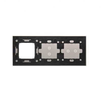 Simon 54 Touch Panel dotykowy S54 Touch 3 moduły 2 pola dotykowe poziome + 2 pola dotykowe pionowe + 1 otwór na osprzęt S54 srebrna mgła DSTR3230/71 (DSTR3230/71)