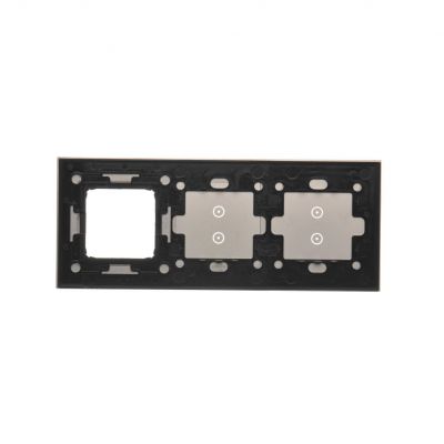 Simon 54 Touch Panel dotykowy S54 Touch 3 moduły 2 pola dotykowe pionowe + 2 pola dotykowe pionowe + 1 otwór na osprzęt S54 srebrna mgła DSTR3330/71 (DSTR3330/71)
