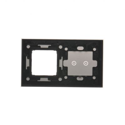 Simon 54 Touch Panel dotykowy S54 Touch 2 moduły 2 pola dotykowe poziome + 1 otwór na osprzęt S54 srebrna mgła DSTR220/71 (DSTR220/71)