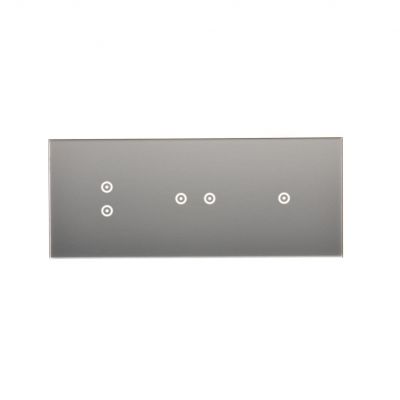 Simon 54 Touch Panel dotykowy S54 Touch 3 moduły 1 pole dotykowe + 2 pola dotykowe poziome + 2 pola dotykowe pionowe srebrna mgła DSTR3123/71 (DSTR3123/71)