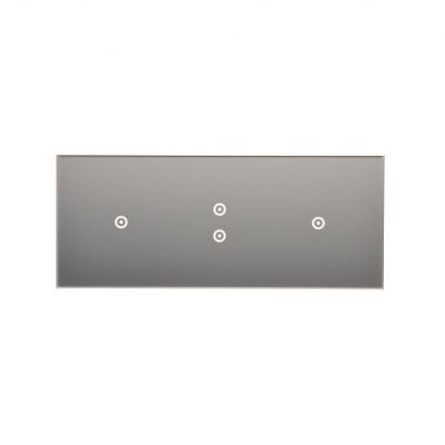 Simon 54 Touch Panel dotykowy S54 Touch 3 moduły 1 pole dotykowe + 2 pola dotykowe pionowe + 1 pole dotykowe srebrna mgła DSTR3131/71 (DSTR3131/71)