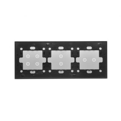 Simon 54 Touch Panel dotykowy S54 Touch 3 moduły 2 pola dotykowe poziome + 2 pola dotykowe pionowe + 4 pola dotykowe srebrna mgła DSTR3234/71 (DSTR3234/71)