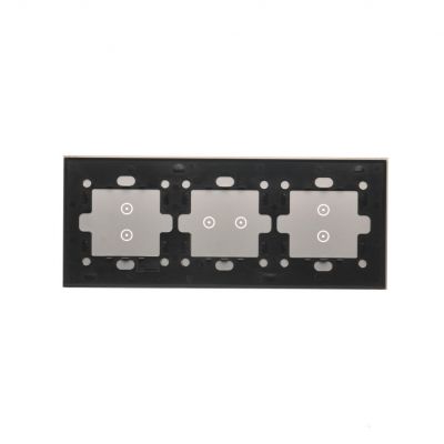 Simon 54 Touch Panel dotykowy S54 Touch 3 moduły 2 pola dotykowe pionowe + 2 pole dotykowe poziome + 2 pola dotykowe pionowe srebrna mgła DSTR3323/71 (DSTR3323/71)