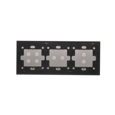 Simon 54 Touch Panel dotykowy S54 Touch 3 moduły 2 pola dotykowe pionowe + 2 pola dotykowe poziome + 4 pola dotykowe srebrna mgła DSTR3324/71 (DSTR3324/71)