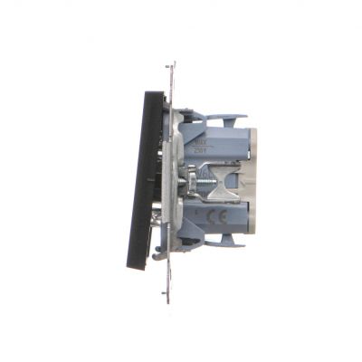 Simon 55 Łącznik schodowy z podświetleniem LED podświetlenie jakW łączniku pojedynczym szybkozłączka Czarny mat TW6L.01/149 (TW6L.01/149)